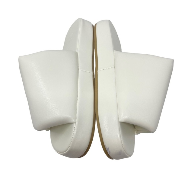STAND STUDIO Tuva Slippers Sz 5 Women's White Faux Leather Slip On - Picture 5 of 12